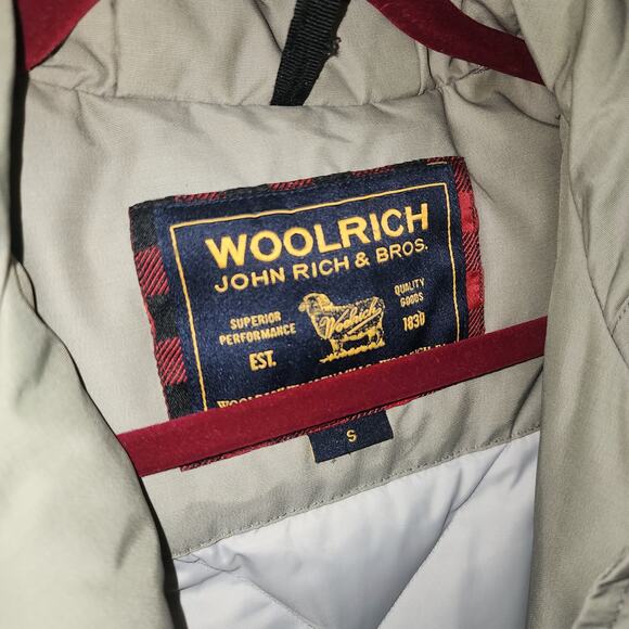 Woolrich Jacket Womens S Puffer Down Filled Warm Hooded Outerwear cabincore - Picture 5 of 14